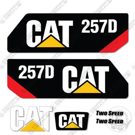 caterpillar 257d skid steer decals|257D STICKER SET SKID STEER CATERPILLAR CAT DECAL .